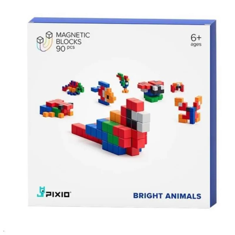 PIXIO Bright Animals magnetická stavebnice (30104)