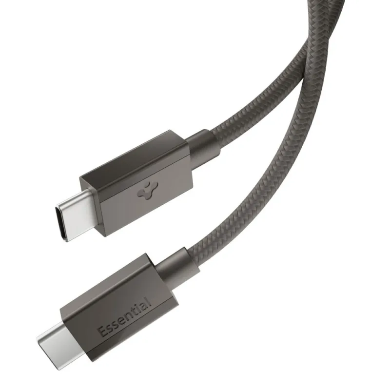 Spigen Essential EB6015CC USB-C 60W 150 cm kábel – tmavosivý