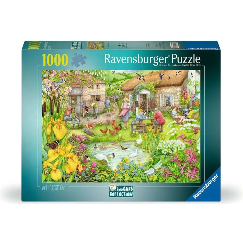Puzzle Ravensburger 1000 dielikov Cosy Café č. 3 - Kaviareň Valley Farm Café
