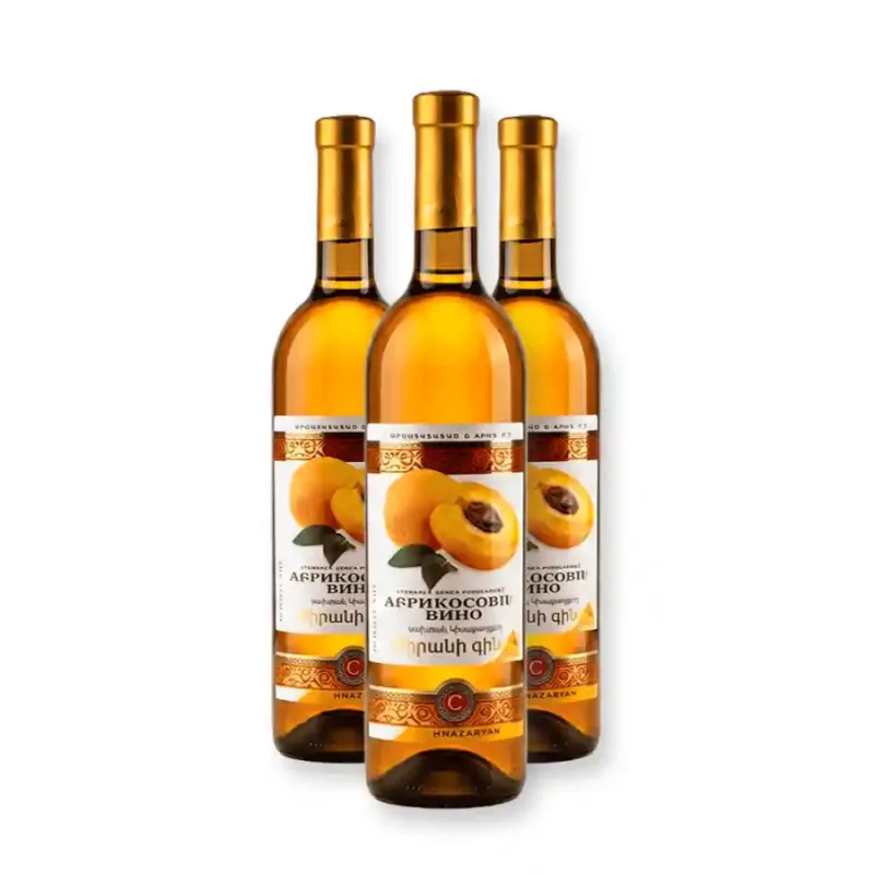 SHAHNAZARYAN 3x Shahnazaryan Marhuľové VÍNO polosladké 12,5% obj. (holá lahev) degustační sada po 750 ml.