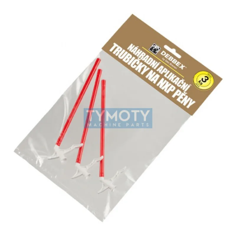 Debbex Náhradné aplikačné trubičky pre NXP peny MAXI - 3 ks červená, blister