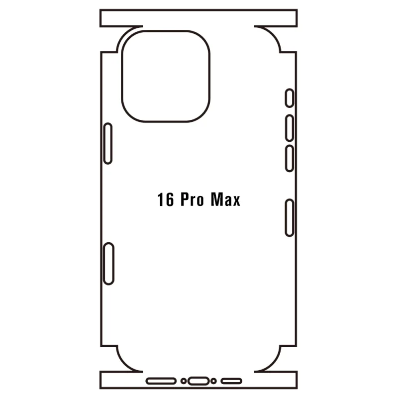 Sunshine iPhone 16 Pro Max Zadná Hydrogél ochranná fólia Strih: Zadná časť a rám 1, Typ fólie: Číra