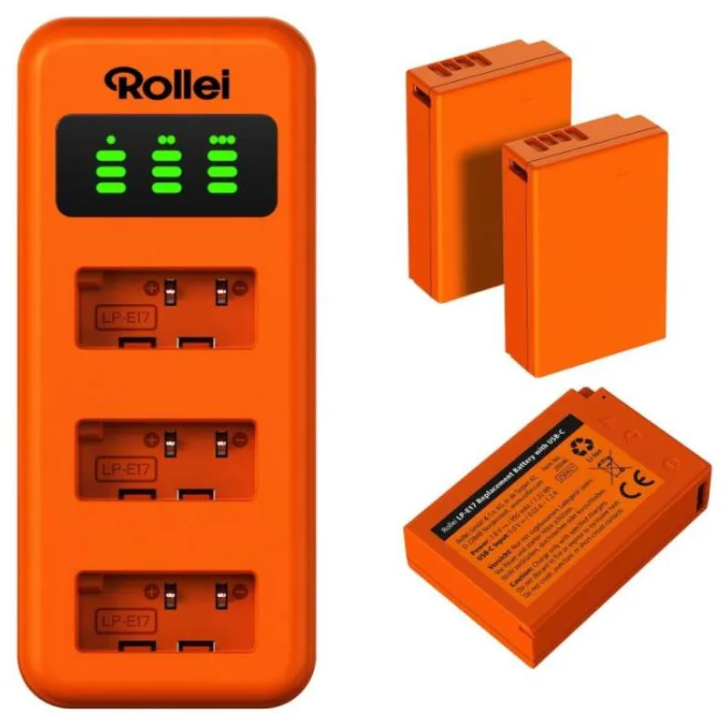 Rollei nabíjecí set LP-E17/ 3ks baterie a nabíječka (20078)