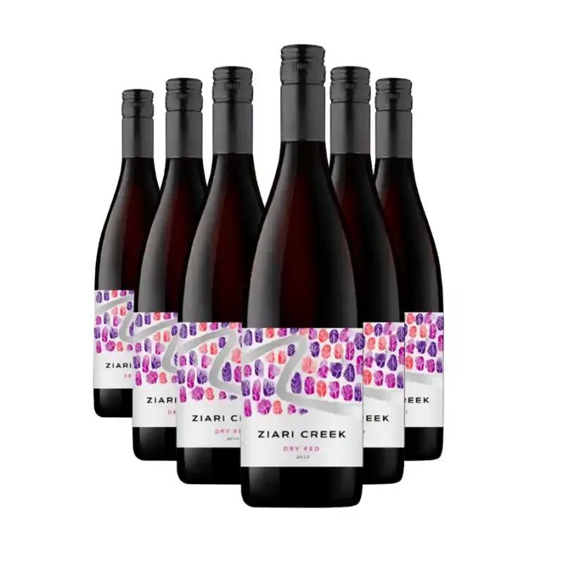 KTW 6x KTW Ziari Creek červené suché víno 11% obj. (holá lahev) degustační sada po 750 ml.