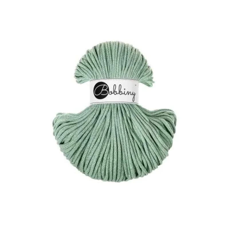 Bobbiny Classic 4 mm Aloe – bavlnená šnúra 100 m na macramé a háčkovanie