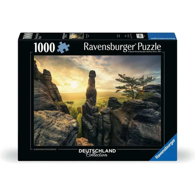 Puzzle Ravensburger 1000 dielikov Nemecko: Labské pieskovce za úsvitu