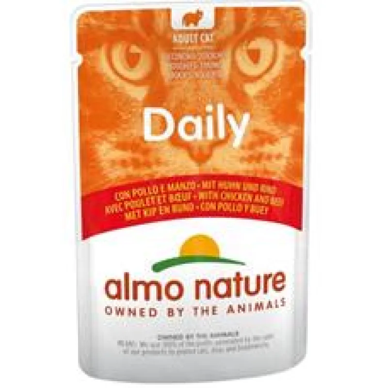 Almo Nature Daily Menu cat kaps. Kuře a hovězí 70g