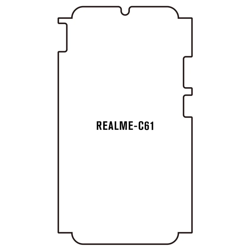Sunshine Realme C61 Predná Hydrogél ochranná fólia Strih: Predná časť a rám, Typ fólie: Anti-Spy (Privacy)