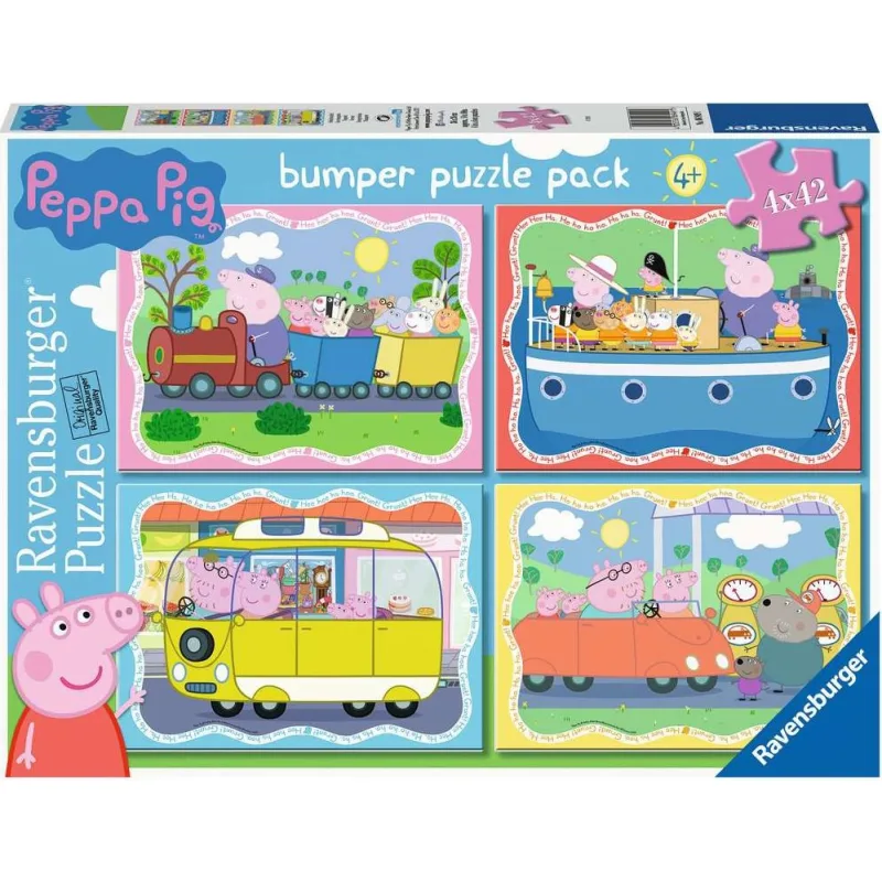 Puzzle sada Ravensburger 4x42 dielikov Prasátko Peppa