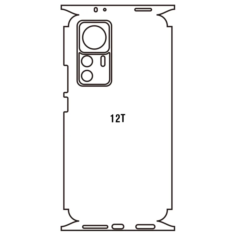 Sunshine Xiaomi 12T Zadná Hydrogél ochranná fólia Strih: Zadná časť a rám 1, Typ fólie: Číra