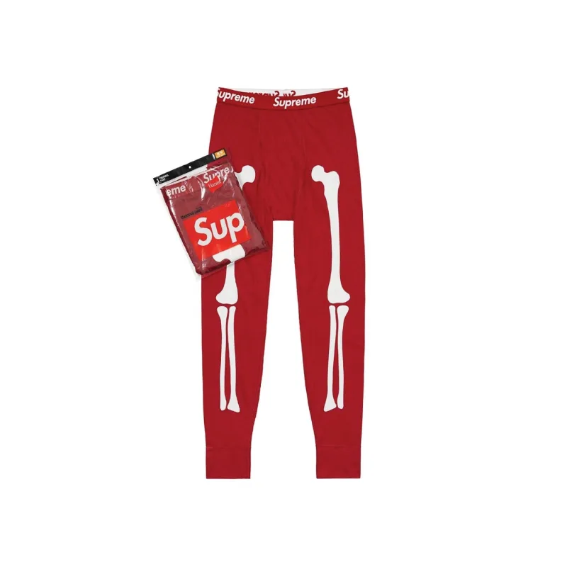 Supreme Hanes Bones Thermal Pants (1 Pack) Red - S