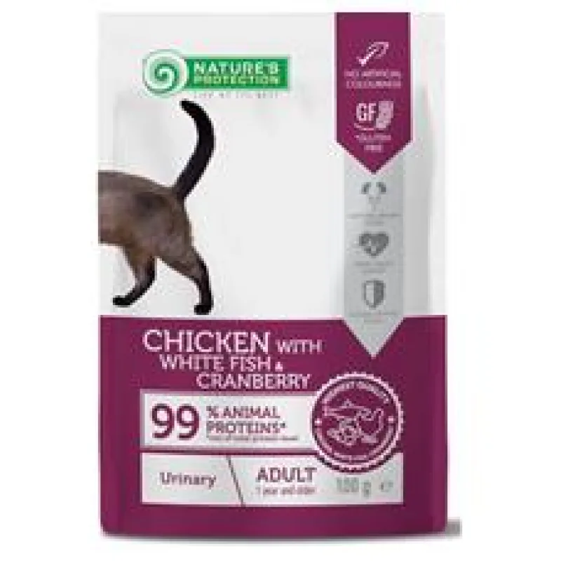 Nature’s Protection Cat kaps. Urinary White Fish and Cranberry 100g - exp. 09/25 - 1 ks skladem