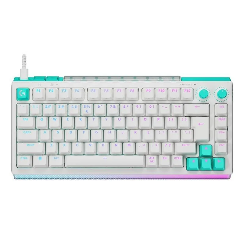 Logitech G512 X 75 - mechanická herná klávesnice, USB, hmatová, biela, US