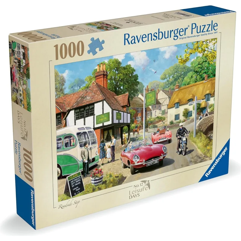 Puzzle Ravensburger 1000 dielikov Leisure days č. 12 - Zastávka pri ceste