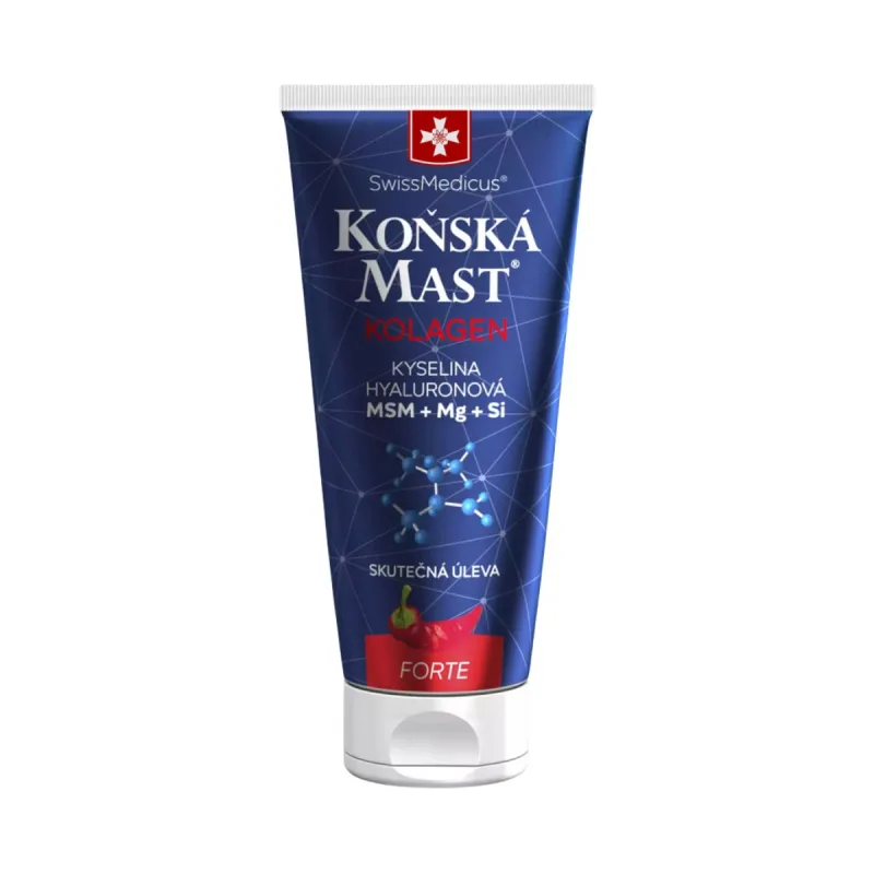 SwissMedicus Konská masť s kolagénom forte hrejivá 200 ml –