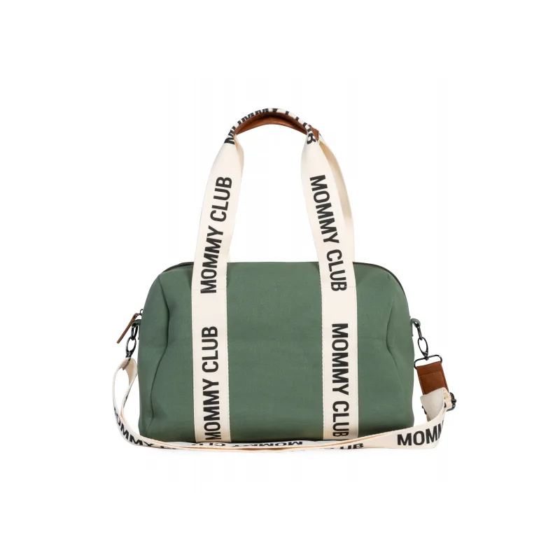Childhome Prebaľovacia taška Mommy Club Signature Canvas Green
