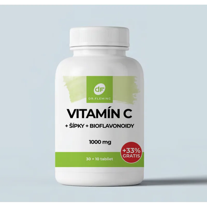 Dr. Fleming Vitamín C 1000mg + Šípky + Bioflavonoidy - 40 tabliet -
