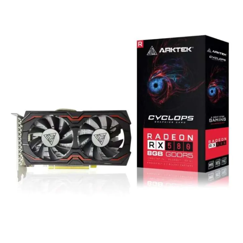 ARKTEK VGA AMD Radeon RX 580 8GB V4, RX 580, 8GB GDDR5, 1xDP, 1xHDMI, 1xDVI (AKR580D5S8GH1)