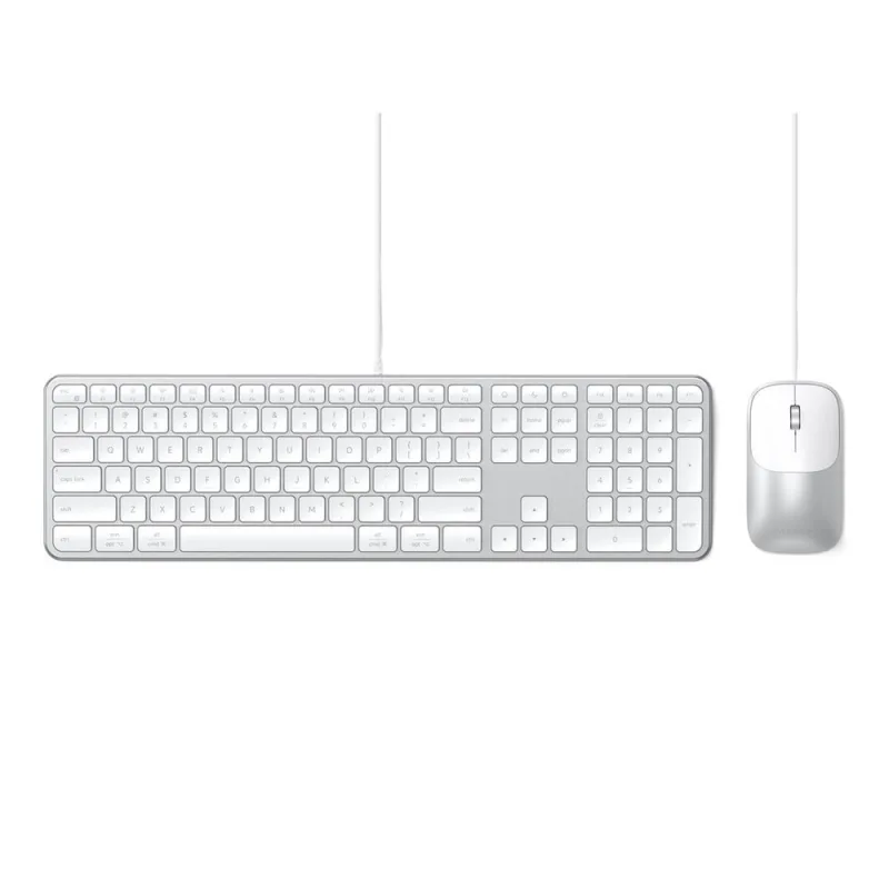 Satechi klávesnica + myš Slim CLX3 Wired Combo - Silver ST-ZULX3SS-EN