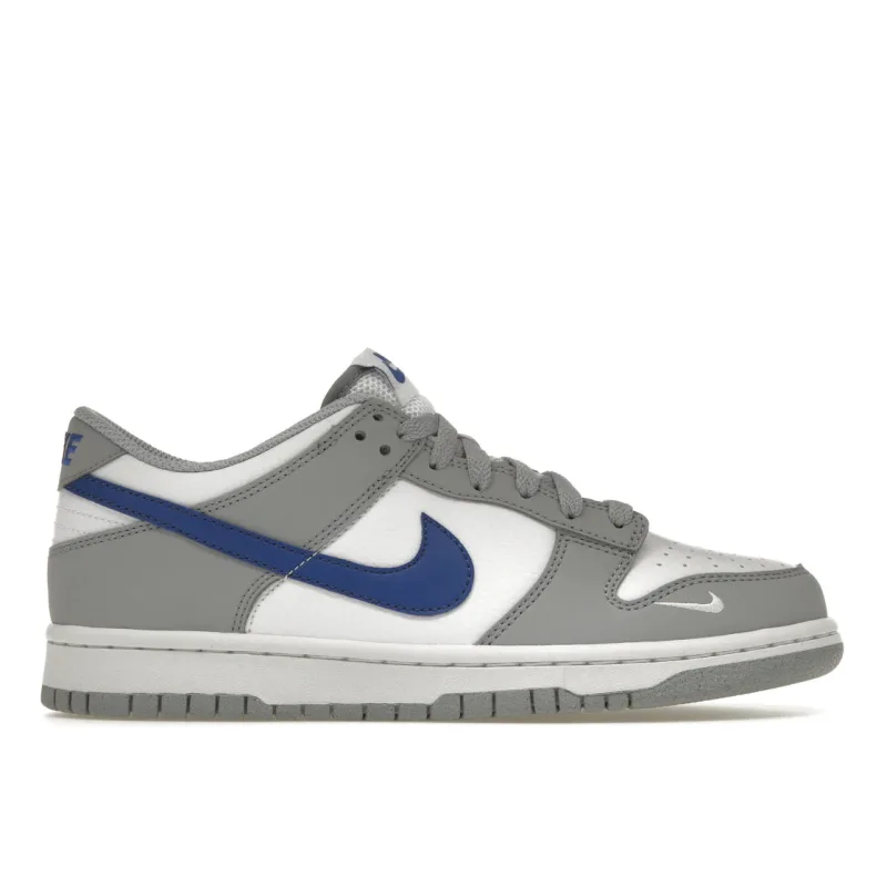 Nike Dunk Low Mini Swoosh Wolf Grey Game Royal (GS) - 37.5