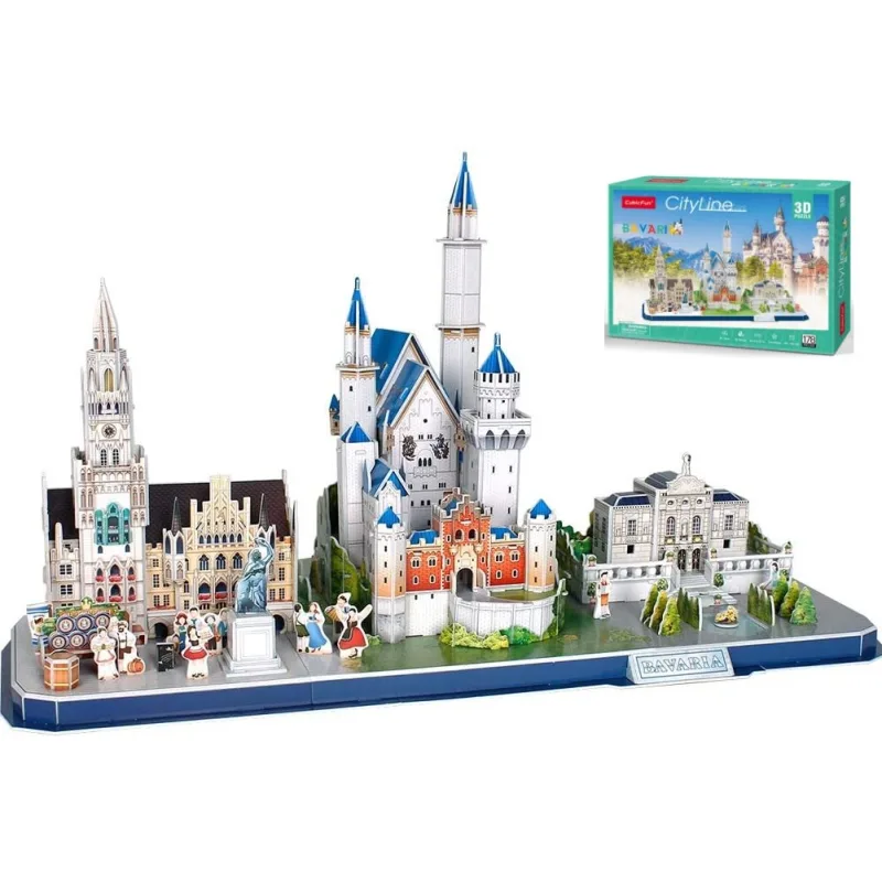 CubicFun 3D puzzle CityLine panoráma: Bavorsko 178 dielikov