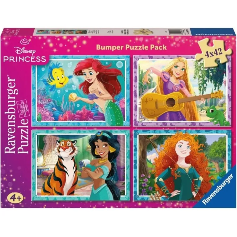 Puzzle sada Ravensburger 4x42 dielikov Disney: Princezné