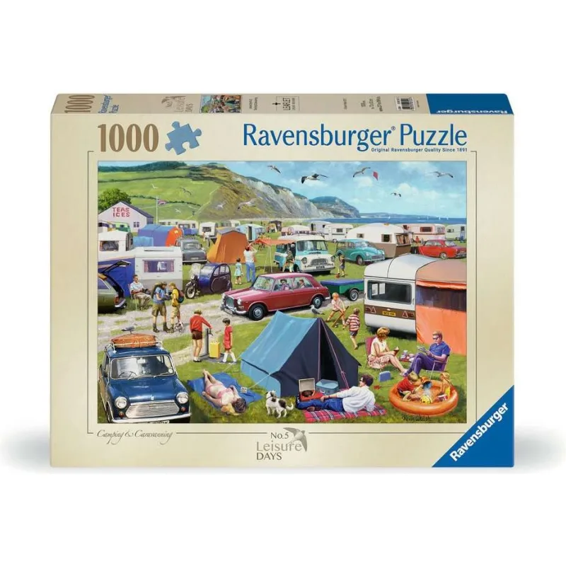 Puzzle Ravensburger 1000 dielikov Leisure Days č. 5 - Kempovanie a karavaning