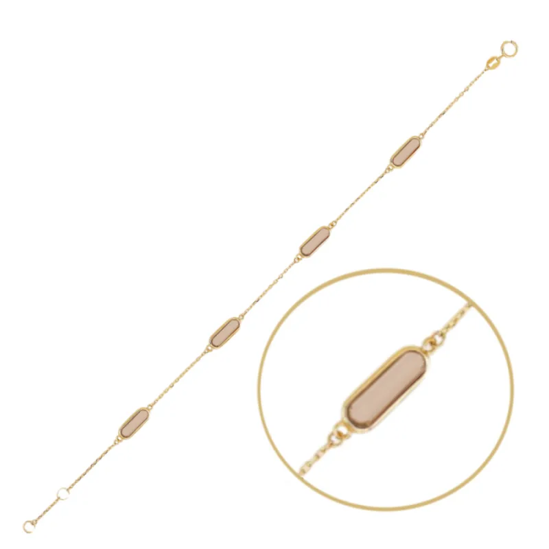 Zlatý náramok s kameňmi Au 585/1000 MINET JMG0156BGB, 18, 1.65 g
