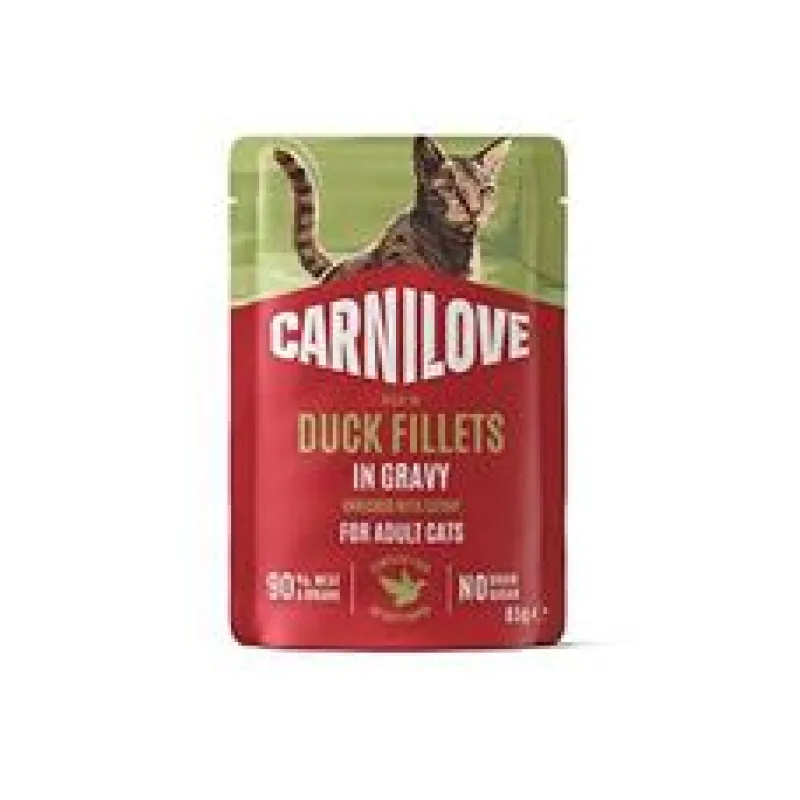 Carnilove Cat Pouch Gravy Duck+Catnip 85g