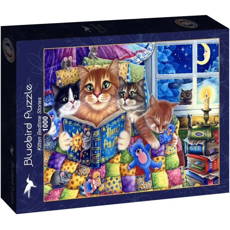 Puzzle Bluebird 1000 dielikov Mačacie rozprávky na dobrú noc