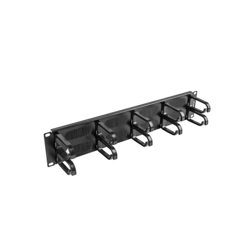 19" PANEL S KEFOU PRO SPRÁVU KÁBLOV 10 KRÚŽKOV TYP B 2U ČIERNY LANBERG (AK-1204-B)