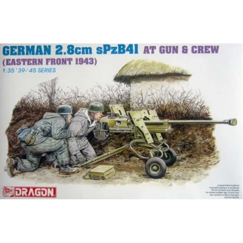 Dragon Figúrky Dragon Model Kit 6056 - GER.2.8cm SPZB41 AT GUN s POSÁDKOU (1:35)