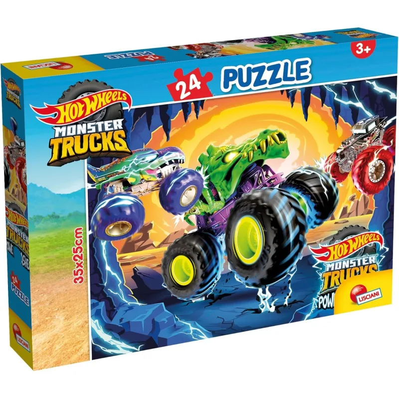 Puzzle pre deti Lisciani 24 dielikov Hot Wheels: Monster Trucks