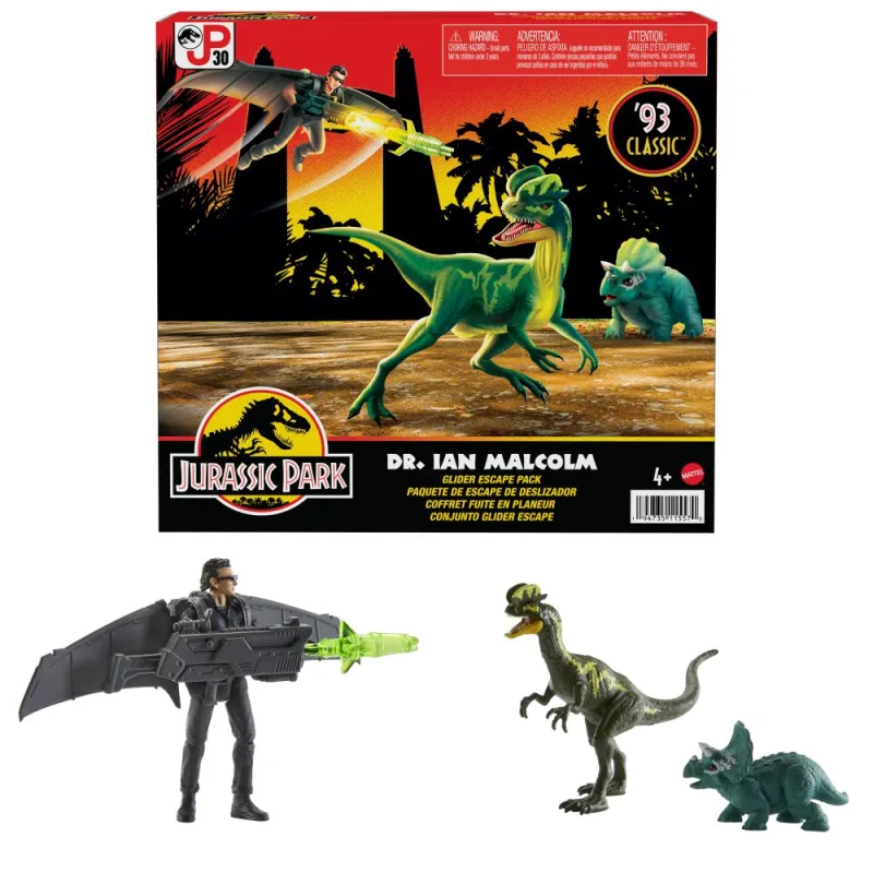 Mattel Jurassic Park IAN MALCOLM S DINOSAURAMI A DOPLNKAMI