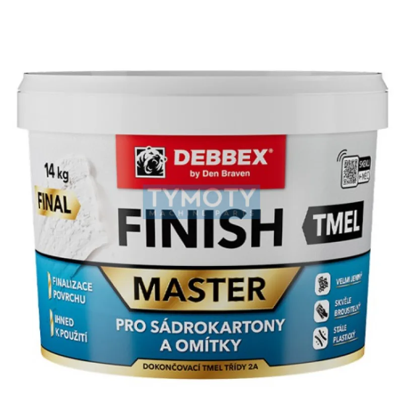 Debbex Finish tmel na sadrokartóny - 14 kg biela, vedro