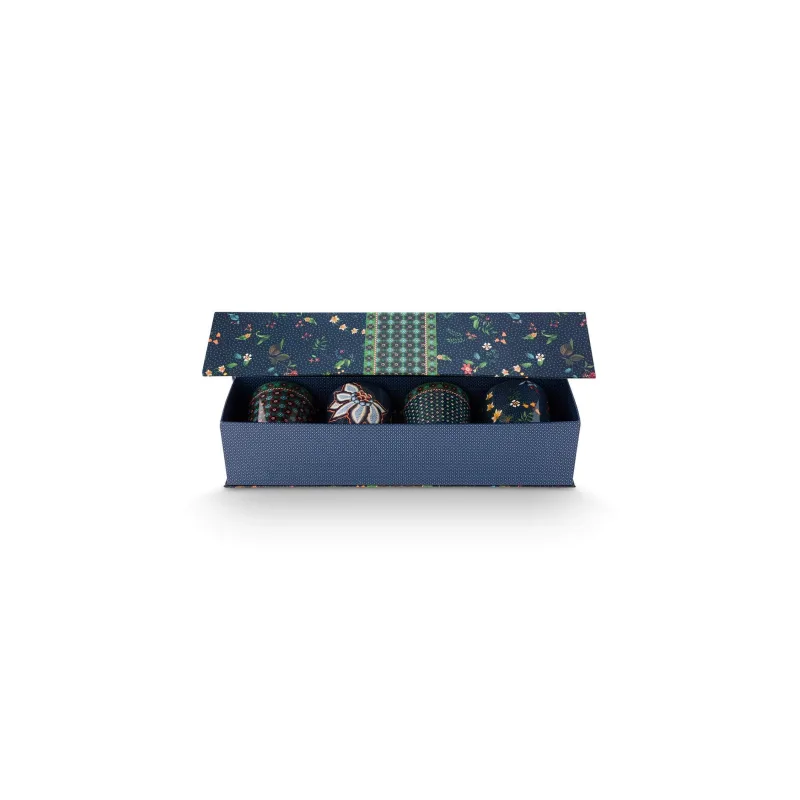 Pip Studio dárková sada 4 hrnků Oriental Berry Blues Blue