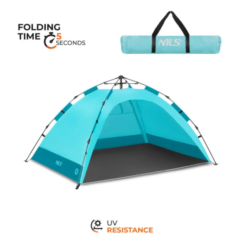 Pop-up plážový stan NILS NC4802, modrý