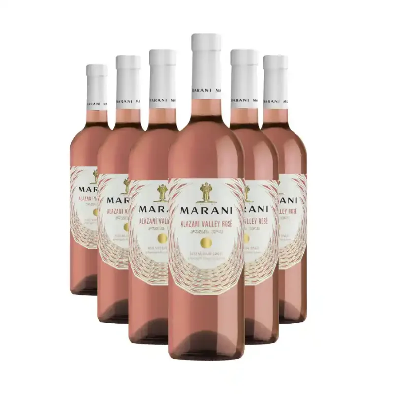 MARANI 6x Marani ROSE ALAZANI VALLEY - polosladké víno 12,5% obj. (holá lahev) degustační sada po 750 ml.