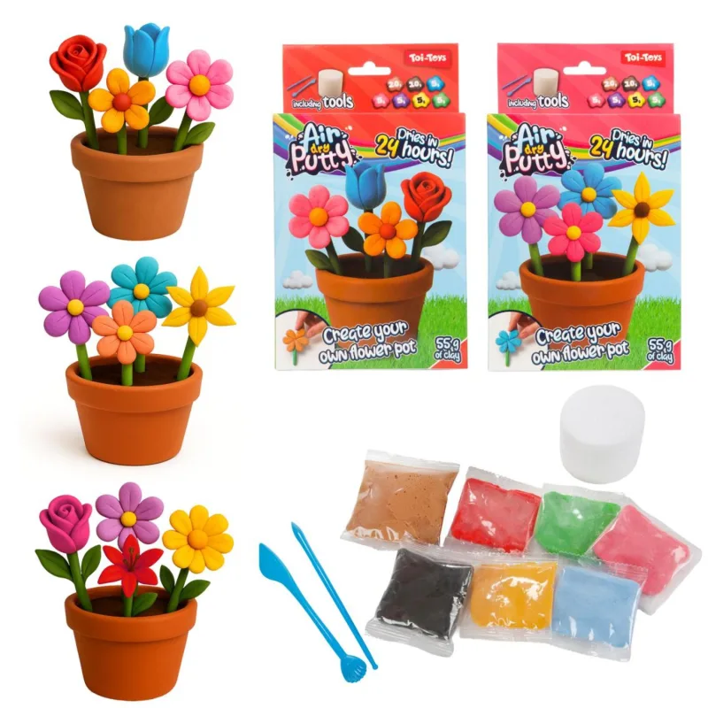 Teddies Kreatívna sada kvetina sliz s doplnkami 3 druhy v krabičke 12x21x5cm
