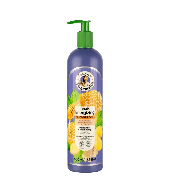 Mama Pharmelia Svieži energizujúci sprchový gél so zázvorom a lipovým medom - 500 ml -