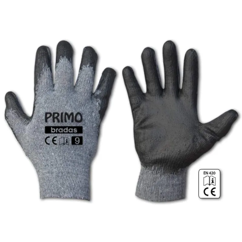 BRADAS PRIMO – ochranné pracovné latexové rukavice, veľ. 10