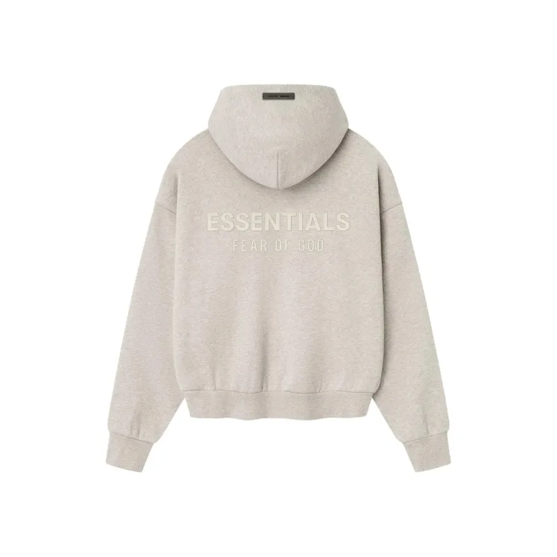 Fear of God Essentials Classic Hoodie Heather Stone Grey - S