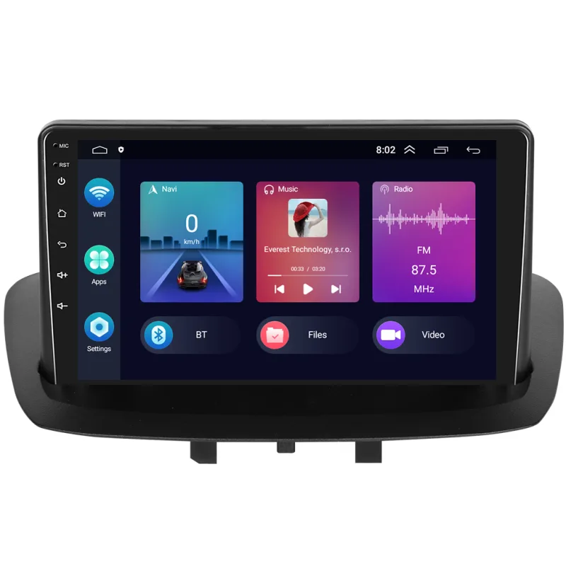 Podofo 2DIN autorádio PEV217 Android, Renault Megane III / Renault Fluence A3018/A8468