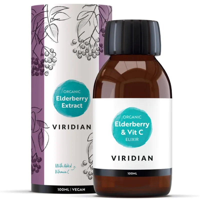 Elderberry Extract + Vitamin C 100 ml Organic - Viridian