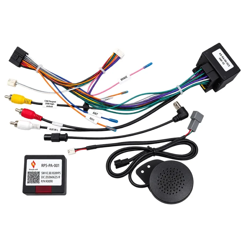 2DIN Napájecí kabel s CANBUS RP5-PA-001 a reproduktorem - Peugeot a Citroën CC051
