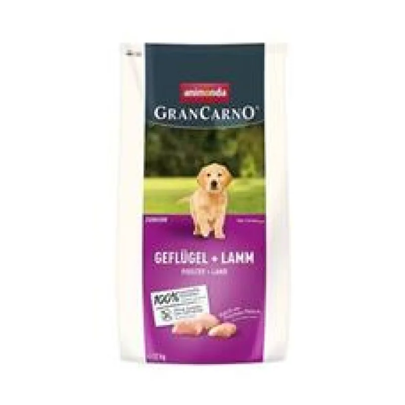 GranCarno Dog DryFood Junior s drůbežím a jehněčím masem 12kg - exp. 04/26 - 1ks skladem
