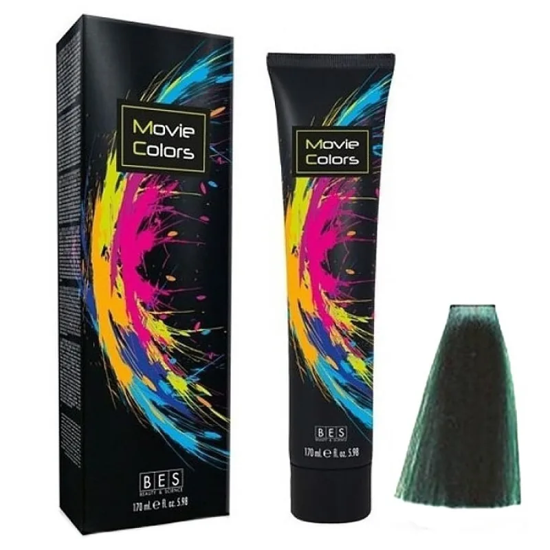 BES Movie Colors Green - gélová farba na vlasy bez amoniaku 250ml - zelená