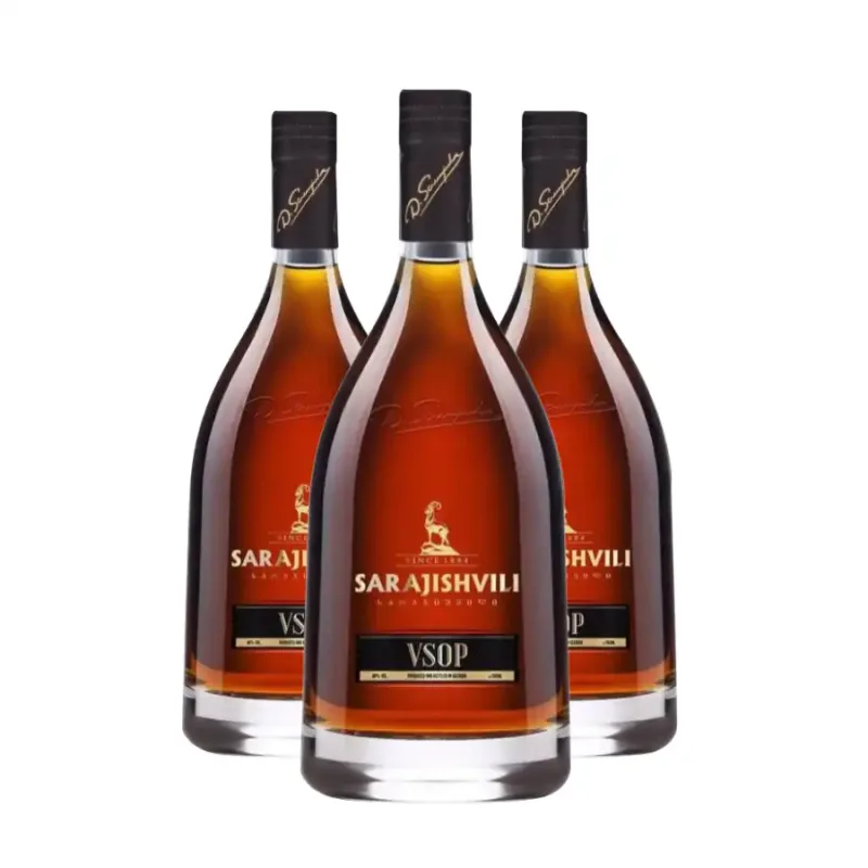 SARAJISHVILI 3x Sarajishvili VSOP 12ročné gruzínske brandy 40% obj. (karton) degustační sada po 750 ml.