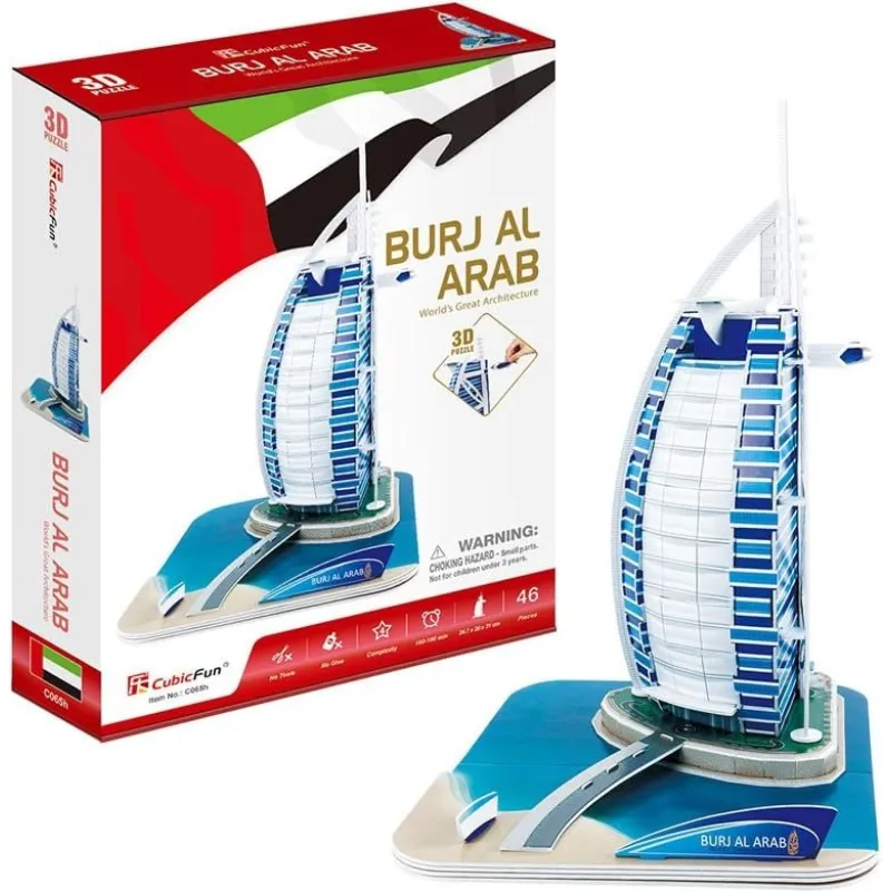 CubicFun 3D puzzle Burdž al-Arab 46 dielikov