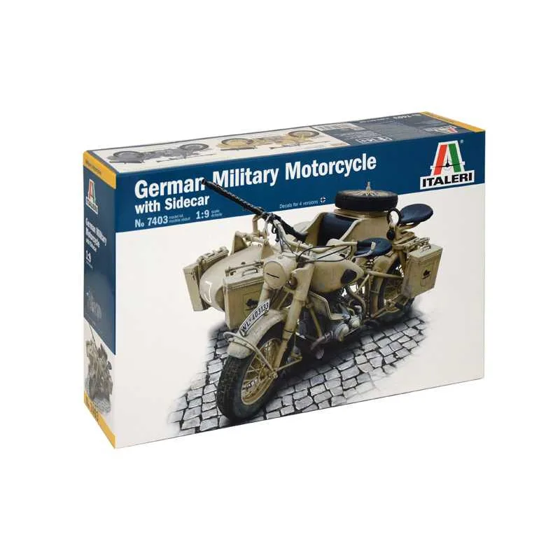 Italeri Taleri Model Kit military 7403 - German Military Motorcycle with Sidecar (1:9)